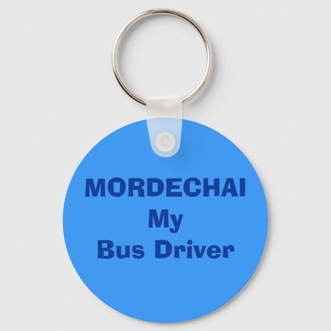 Llavero MORDECHAI Mi chofer de autobús... (Anverso)