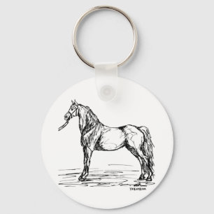 Llavero Morgan Horse Simple Sketch