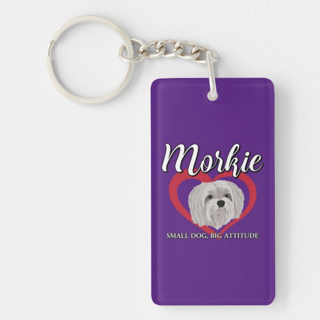 Llavero Morkie - Perro Pequeño, Gran Actitud - 3 (Frente)
