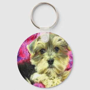 Llavero morkie puppy keychain