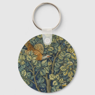 Llavero Morris Vintage Pheasant Squirrel & Flower Pattern