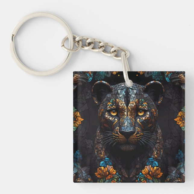 Llavero Mosaic Leopard Majesty (Frente)