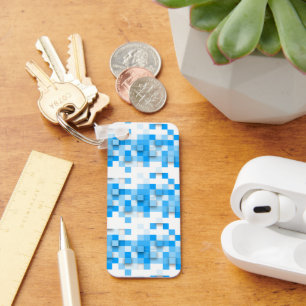 Llavero mosaico de cuadros de SlipperyJoe moderno de tres-