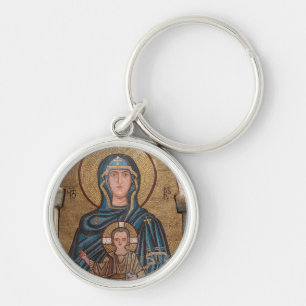 Llavero Mosaico de la Virgen María y Jesús