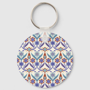 Llavero Mosaico turco: Colorido patrón sin foco