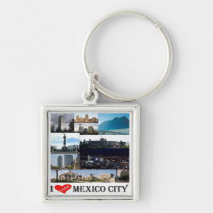 Llavero mosaico zMX008 de la ciudad de MÉXICO I Love,