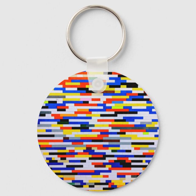 Llavero Mosaicos de colores primarios de mosaico (Anverso)