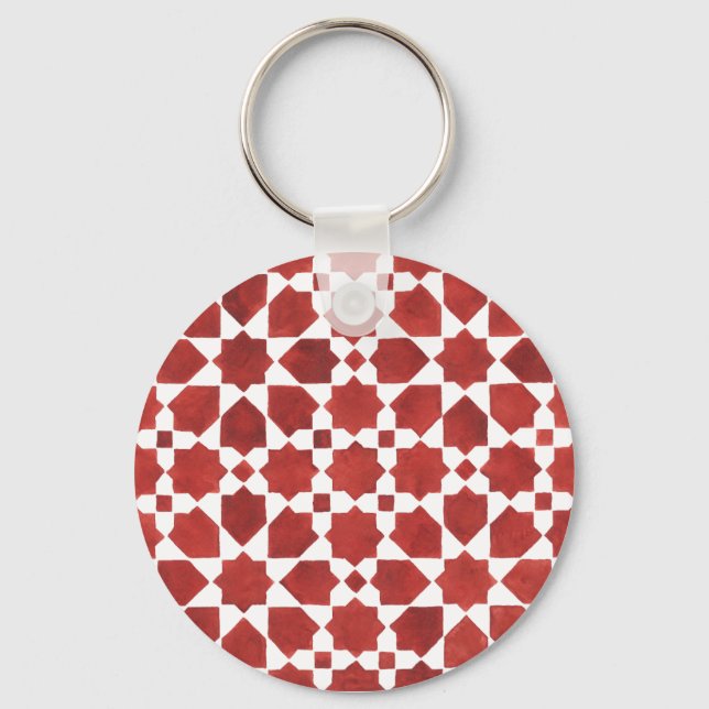 Llavero Mosaïque marocaine rouge ROSETTE (Anverso)