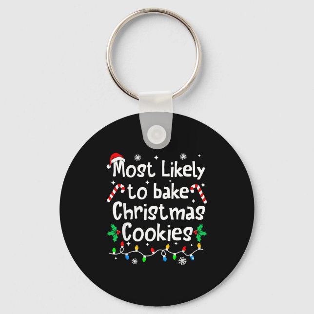Llavero Most Likely To Bake C-hristmas Cookies Baker Match (Anverso)