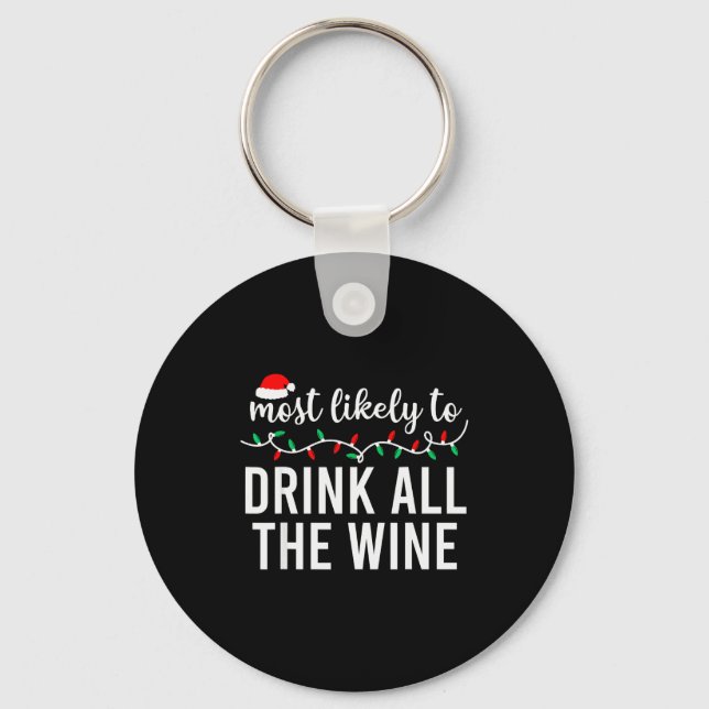 Llavero Most Likely To Christmas Shirt Matching Family Paj (Anverso)