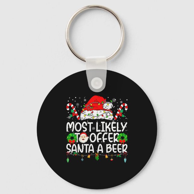 Llavero Most Likely To Offer Santa Beer Family Reunion Chr (Anverso)