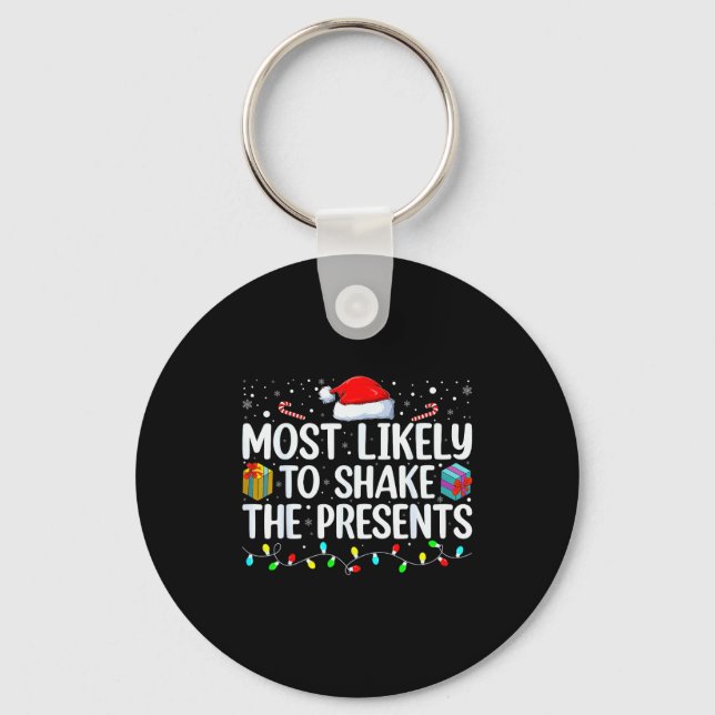 Llavero Most Likely To Shake The Family Matching Christmas (Anverso)