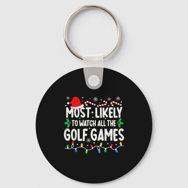 Llavero Most Likely To Watch All Golf Games Funny Matching (Anverso)