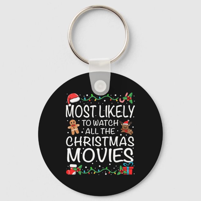Llavero Most Likely To Watch The Christmas Movies Family C (Anverso)