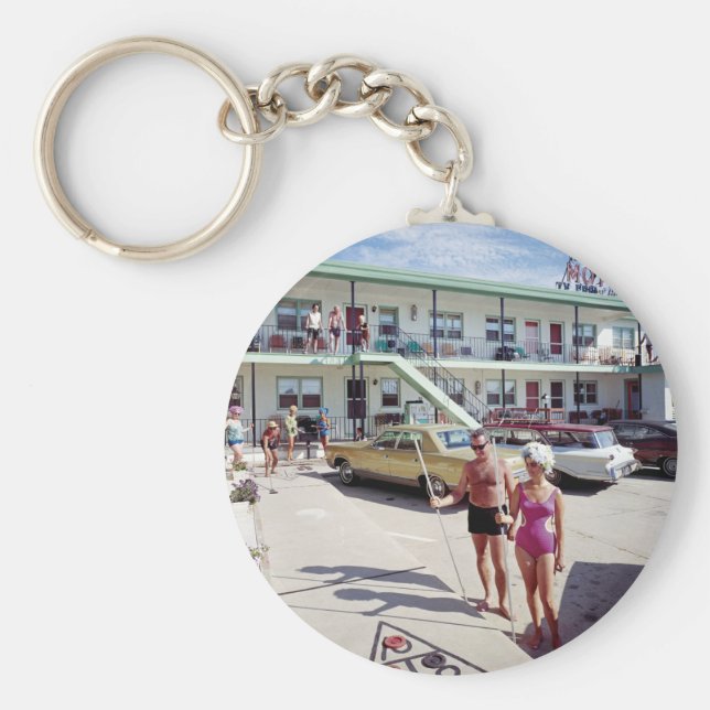 Llavero Motel Rest Cove en los años 60 (Frente)