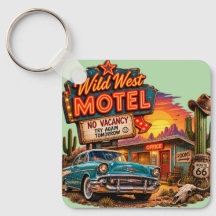 Motel Vintage del Salvaje Oeste Ruta 66 Coche Clás