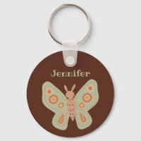 Moth de arte popular, mariposa sobre marrón person