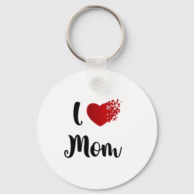 Llavero Mother's Day I Love Mom Heart Explosion Gift  (Anverso)
