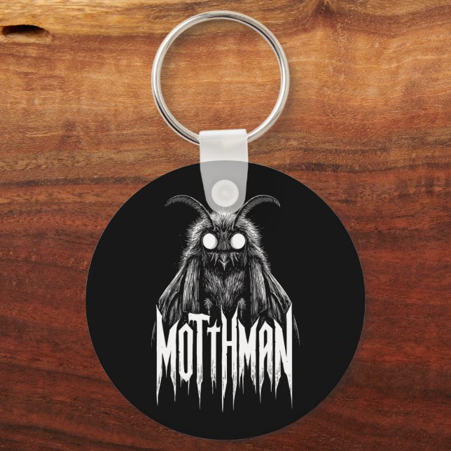Llavero Mothman Cryptid Horror Gothic Paranormal Creature  (Anverso)
