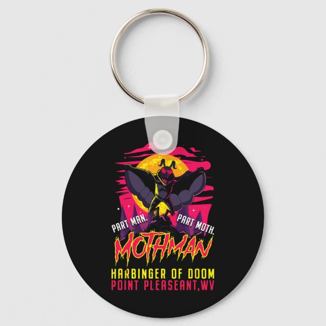 Llavero Mothman Fun Cryptiinger Part Man Part Moth (Anverso)