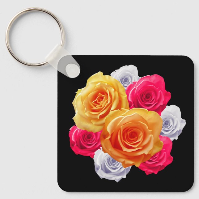 Llavero Motif Keychain, Rosas en floración (Anverso)