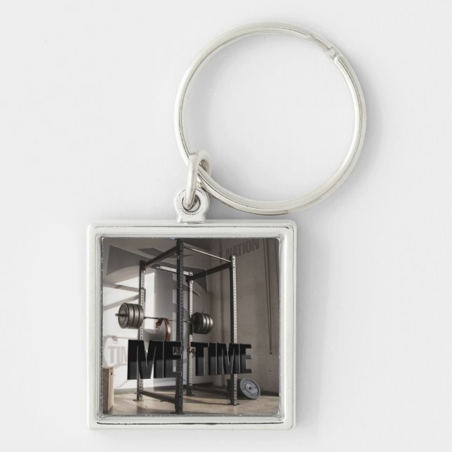 Llavero Motivación de entrenamiento de rack de squat - Tie (Frente)