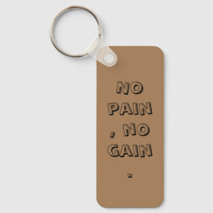 Llavero Motivación de GIMNASIO Texto personalizado y marró