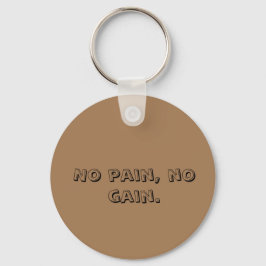 Llavero Motivación de GIMNASIO Texto personalizado y marró