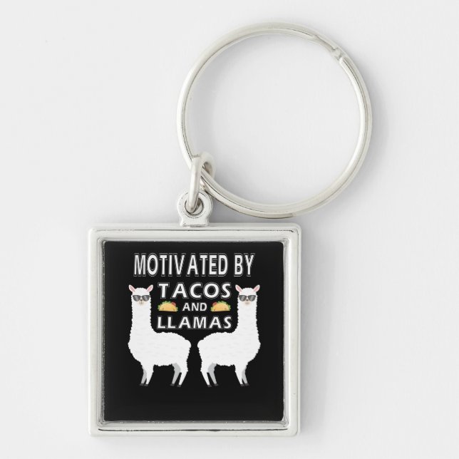 Llavero Motivados Por Tacos Y Lamas Alpaca Taco (Frente)
