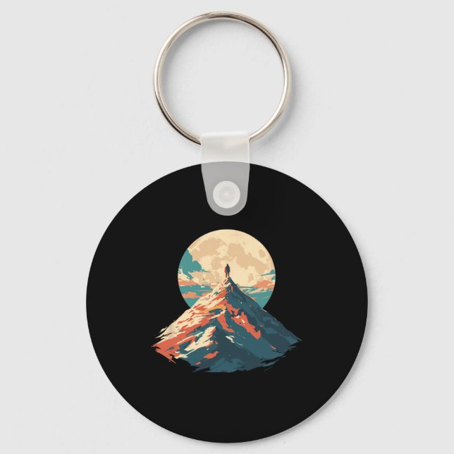 Llavero Motivational Mountain Peak Climbing Design - Natur (Anverso)