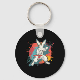 Llavero Motivo de conejo de karate Taekwondo Jiu-Jitsu MMA