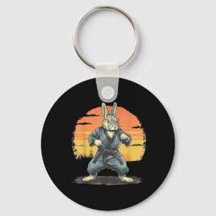 Llavero Motivo de conejo de karate Taekwondo Jiu-Jitsu MMA