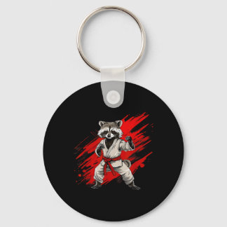Llavero Motivo de mapache de karate Taekwondo Jiu-Jitsu Mm