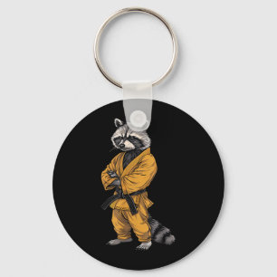 Llavero Motivo de mapache de karate Taekwondo Jiu-Jitsu Mm