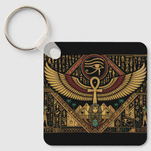 Llavero Motivos del Antiguo Egipto Símbolo Ankh y Ojo de H