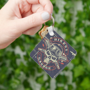 Llavero Moto retro grunge