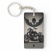 Motocicleta personalizada con gráfico de calavera 