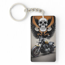 Motocicleta personalizada con gráfico de calavera