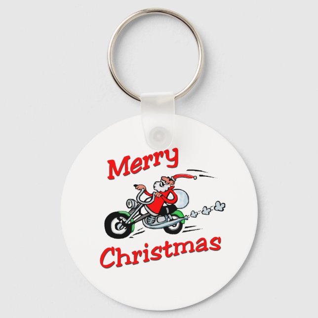 Llavero Motocicleta Santa Keychain (Anverso)