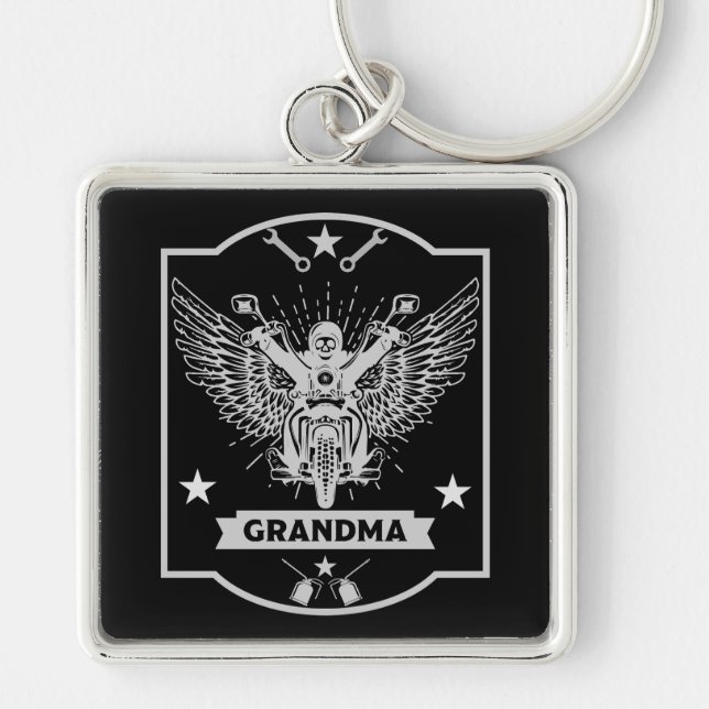 Llavero Motociclista Grandma (Frente)