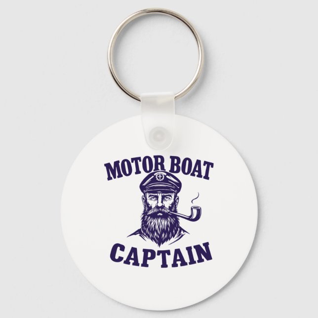 Llavero Motor Boat Captain Tee Funny Boating Outfit Sailin (Anverso)