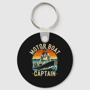 Llavero Motor Bote Capitán Divertido Pontoon Bote Motobarc