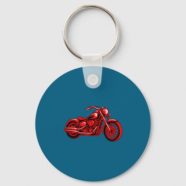 Llavero Motorcycle Heart Biker Valentines Day Rider Couple (Anverso)