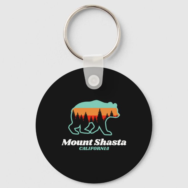 Llavero Mount Shasta California Skiing Snowboarding Bear  (Anverso)
