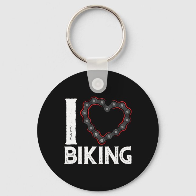 Llavero Mountain Bike Cycling Bicycle I Love Biking  (Anverso)