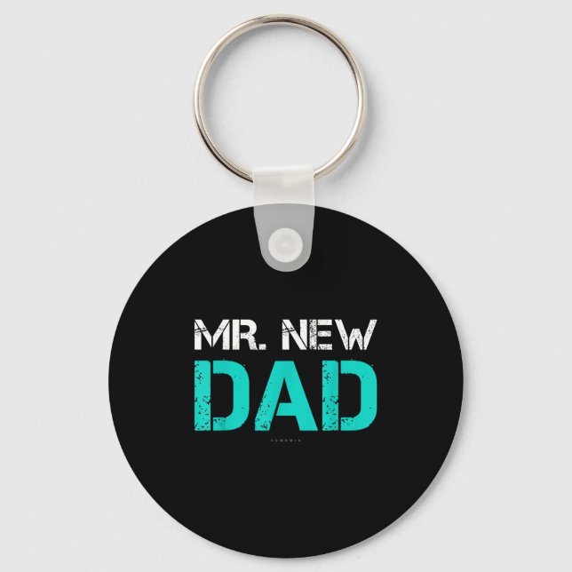 Llavero Mr. New Dad . Funny New Dad Tee Shirts  (Anverso)