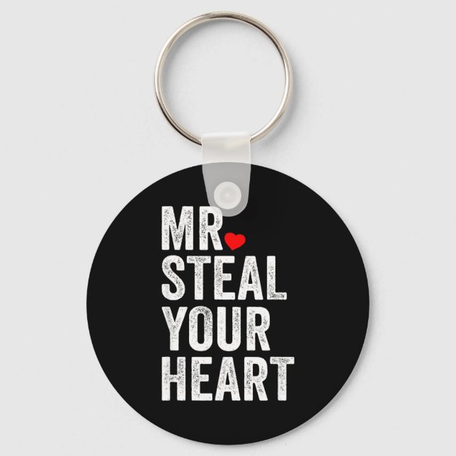 Llavero Mr. Steal Your Heart Funny Valentines Day Men’s  (Anverso)