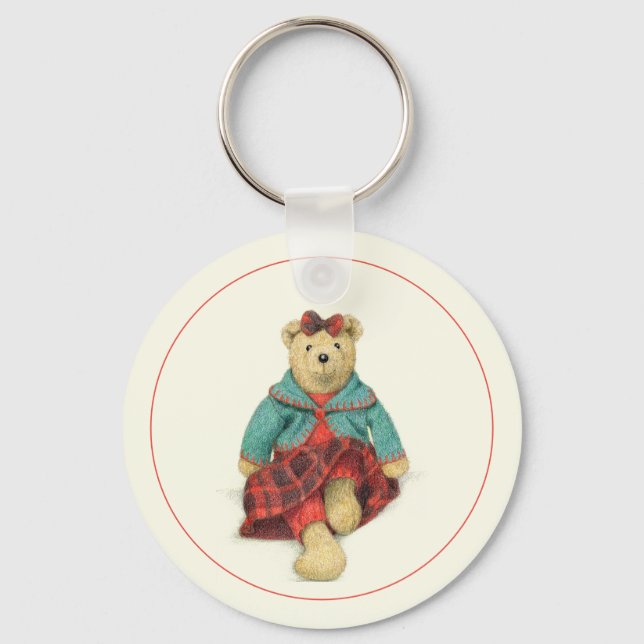 Llavero MRS. Cadena de teclas de círculo de aluminio BEAR (Anverso)