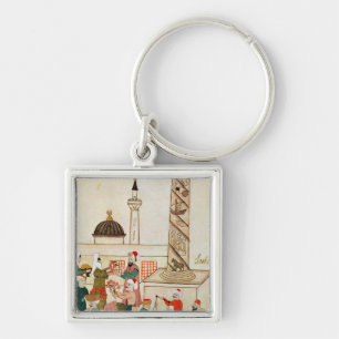 Llavero Ms 1671 un bazar en Estambul, c.1580