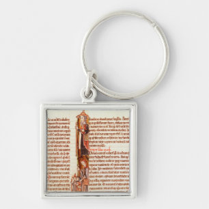 Llavero Ms 21 fol.97 Ruth y Boaz, de una biblia